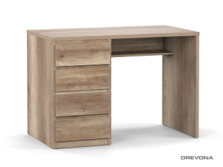 Drevona,REA  PC stolík, POLO 2, ľavý, dub canyon