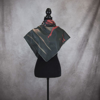 Módna hodvábna šatka ČERVENÁ ČIAPOČKA, 90 x 90cm, Made in SLOVAKIA