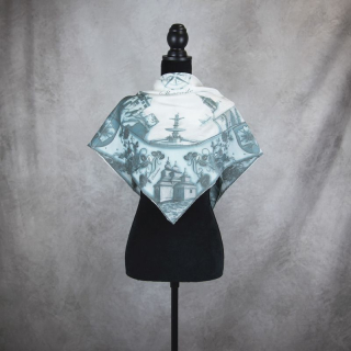 Módna hodvábna šatka SLOVENSKO WINTER, 90 x 90cm, Made in SLOVAKIA