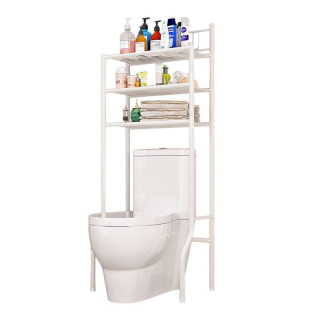 Regál nad WC, 61cm, biely, REMIN