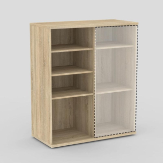 Skrinka policová REA ALBERTA 02, 1xposuvné dvierka, dub bardolino