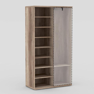 Dvojdielna skriňa REA ALBERTA 05, 1x posuvné dvierka, dub canyon