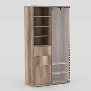Dvojdielna skriňa REA ALBERTA 05A, 1x posuvné dvierka, dub canyon