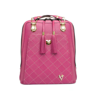 Luxusný kožený ruksak z pravej hovädzej kože č.8668 vo farbe Fuchsia
