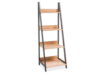 Regál, 52cm, dub, tmavo hnedý, Signal, MATIS A