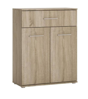 Komoda, 74cm, kombinovaná, dub sonoma, GEMINI KOM2D1S