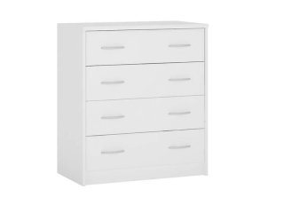 Komoda, 74cm, 4-zásuvková, biela, SCONTO K1 4S