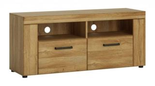 Televízny stolík, 128cm, dub grandson, EXT HALEN CNAF01