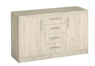 Komoda, 140cm, kombinovaná, dub craft, GENEWA 2