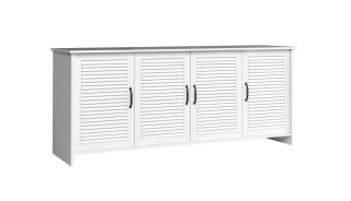 Komoda, 168cm, 4-dverová, biela, ORIENT K4D