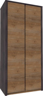 Skriňa, 90cm, kombinovaná, lefkas ciemny, smooth grey, MONTANA S2D