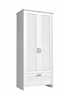 Skriňa, 88cm, vešiaková, biela, ORIENT S2D