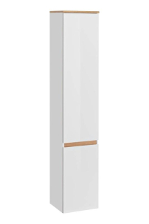 Vysoká skrinka, 35cm, alpská biela, dub craft zlatý, PLATINUM 800