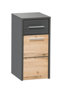 Skrinka do kúpeľne, 30cm, dub wotan, antracit, IBIZA ANTRACIT 810