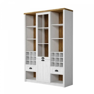 Regál, 140cm, sosna andersen, lefkas ciemny, PROVANCE W2D2S