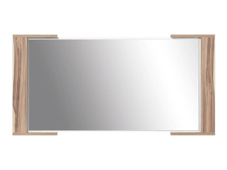 Zrkadlo na stenu, 115x57cm, orech baltimore, biele, MORENA