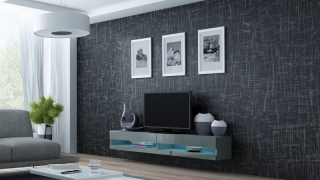 Televízny stolík, 180cm, sivý, VIGO NEW 180