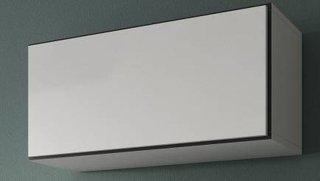 Závesná skrinka, 112cm, čierna, biela, ROCO RO-1