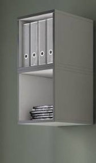 Závesná skrinka, 112cm, biela, čierna, ROCO RO-2