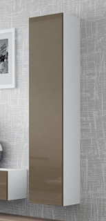 Závesná skrinka, 40cm, biely mat, latte lesk, VIGO 180 PLNA