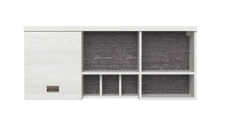 Závesná skrinka, 120cm, smrekovec sibiu svetlý, sivá potlač, BRW NAMUR SFW1D