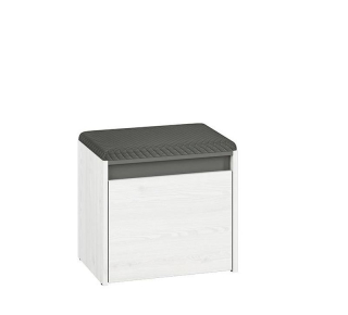 Botník s lavicou, 50cm, sosna sniežna, sivý, HYGA 01