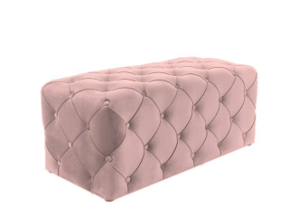 Taburetka, 102cm, ružová látka, Signal, AVIVA VELVET