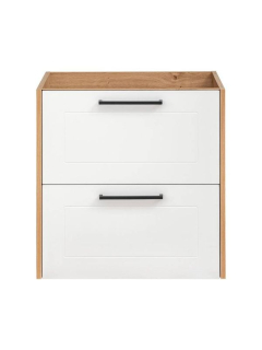 Skrinka pod umývadlo, 60cm, dub artisan, biela, MADERA WHITE 820