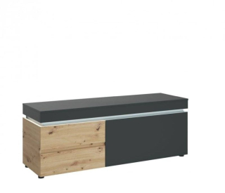 Televízny stolík, 150cm, dub artisan, cosmos grey, EXT LULEA LCCF02