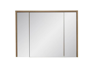 Skrinka so zrkadlom, 100cm, tmavý betón, dub hunton, HAMPTON 842