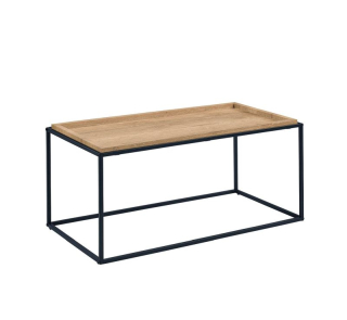 Konferenčný stolík, 100x50cm, dub, čierny, Signal, MERIDA A