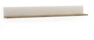 Polica, 150cm, biela, dub truflowy, LYNATE TYP 60
