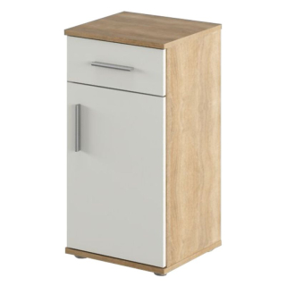 Spodná skrinka, 38cm, dub sonoma, biela, LESSY NEW 03