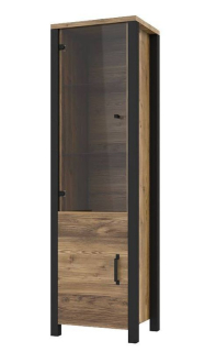 Vitrína, 56cm, appenzeller fichte, čierna, HELVETIA OLIN 05