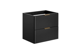 Skrinka pod umývadlo, 60cm, čierny mat, ADEL BLACK 82-60-B-2S