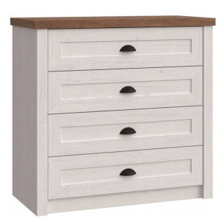 Komoda, 88cm, sosna andersen, lefkas ciemny, PROVANCE K4