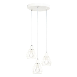 Visiaca lampa, biela, kov, OKIRA TYP 1