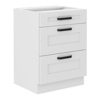 Spodná skrinka, 60cm, biela, LULA 60 D 3S BB