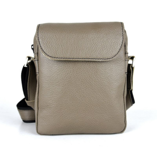 Luxusná crossbody kožená etuja z pravej kože č.8365 v khaki farbe