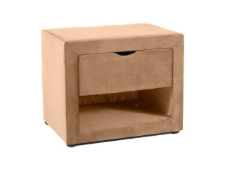 Nočný stolík, 50cm, hnedý, látka, Signal, ET-001