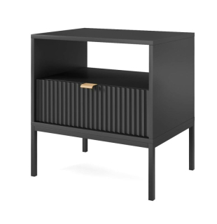 Nočný stolík, 54cm, čierny, NOVA S54