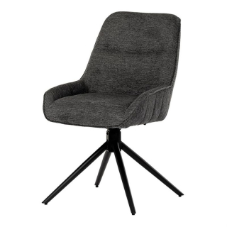 Jedálenská stolička, sivá, látka, HC-535 GREY2