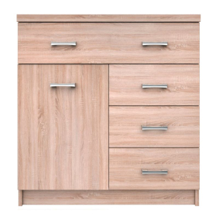 Komoda, 80cm, kombinovaná, dub sonoma, TOPTY TYP 20 1D4S