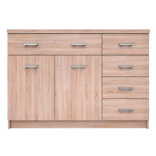 Komoda, 120cm, kombinovaná, dub sonoma, TOPTY TYP 22 2D5S