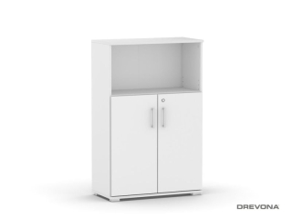 Drevona, REA OFFICE S302, skrinka, biela