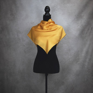 Hodvábna šatka ORANŽOVÁ, 90 x 90cm