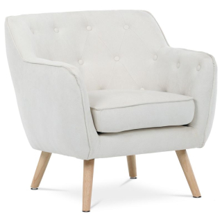 Kreslo, biela látka, AK-333 WT2 - posledný kus