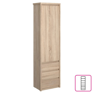 Regál, 57cm, dub sonoma, NORTY TYP 5 1D3S