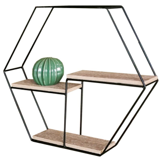 Polička, 48cm, kov, MDF, dub, P-064 OAK