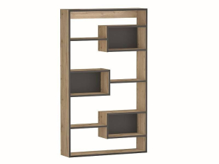 Regál, 100cm, dub wotan, antracyt, Signal, MATRIX